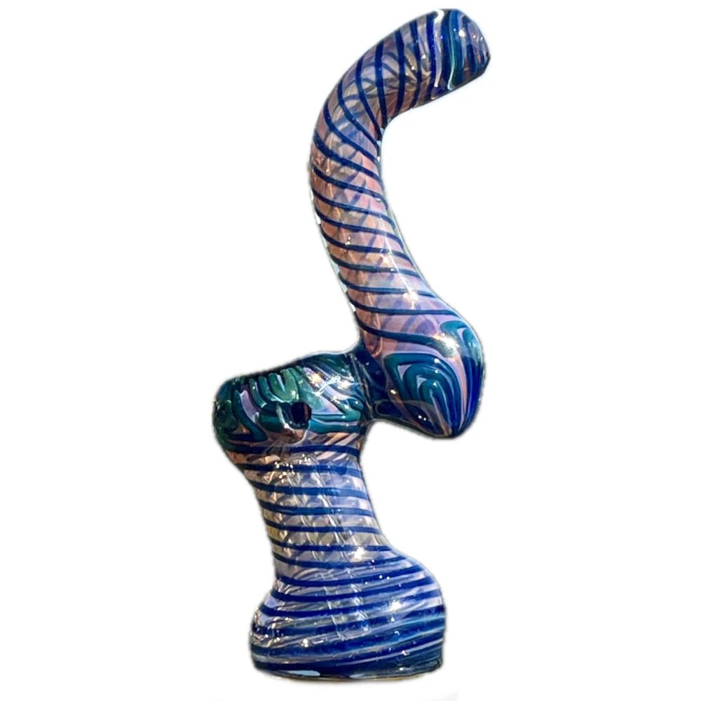 Fat Buddha Glass Bubbler 24K Gold Twisted Bubbler