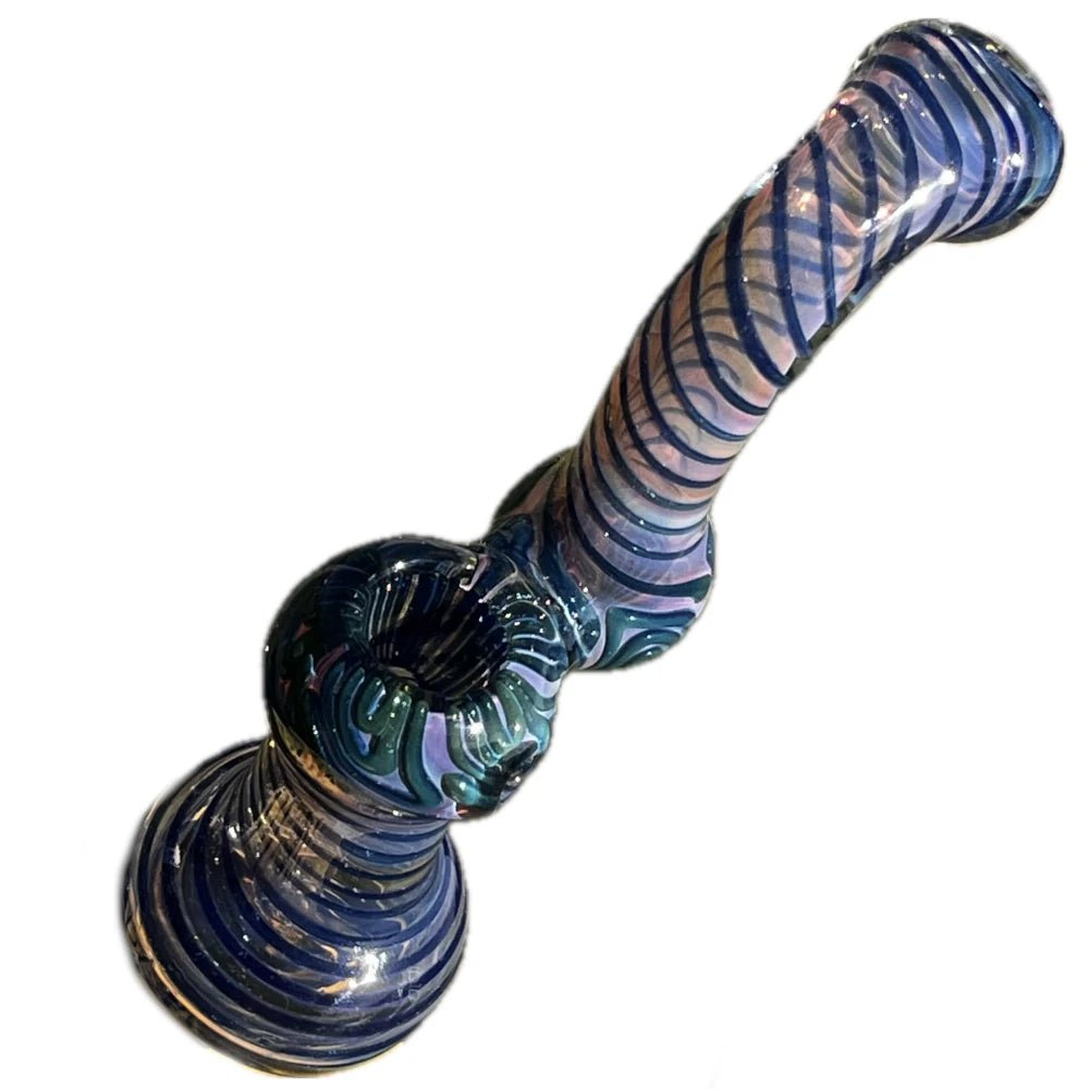 Fat Buddha Glass Bubbler 24K Gold Twisted Bubbler