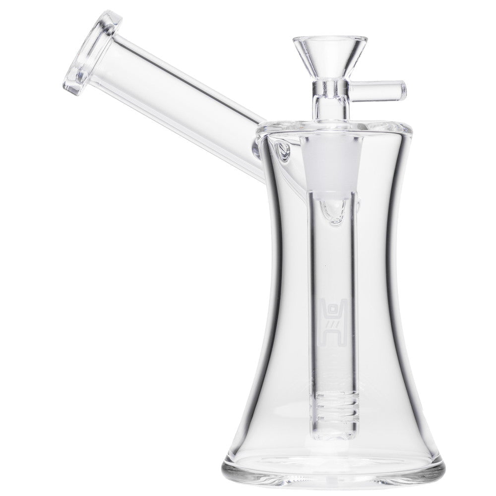 Human Grade Bubbler Clear 6in Hourglass SideCar Bubbler