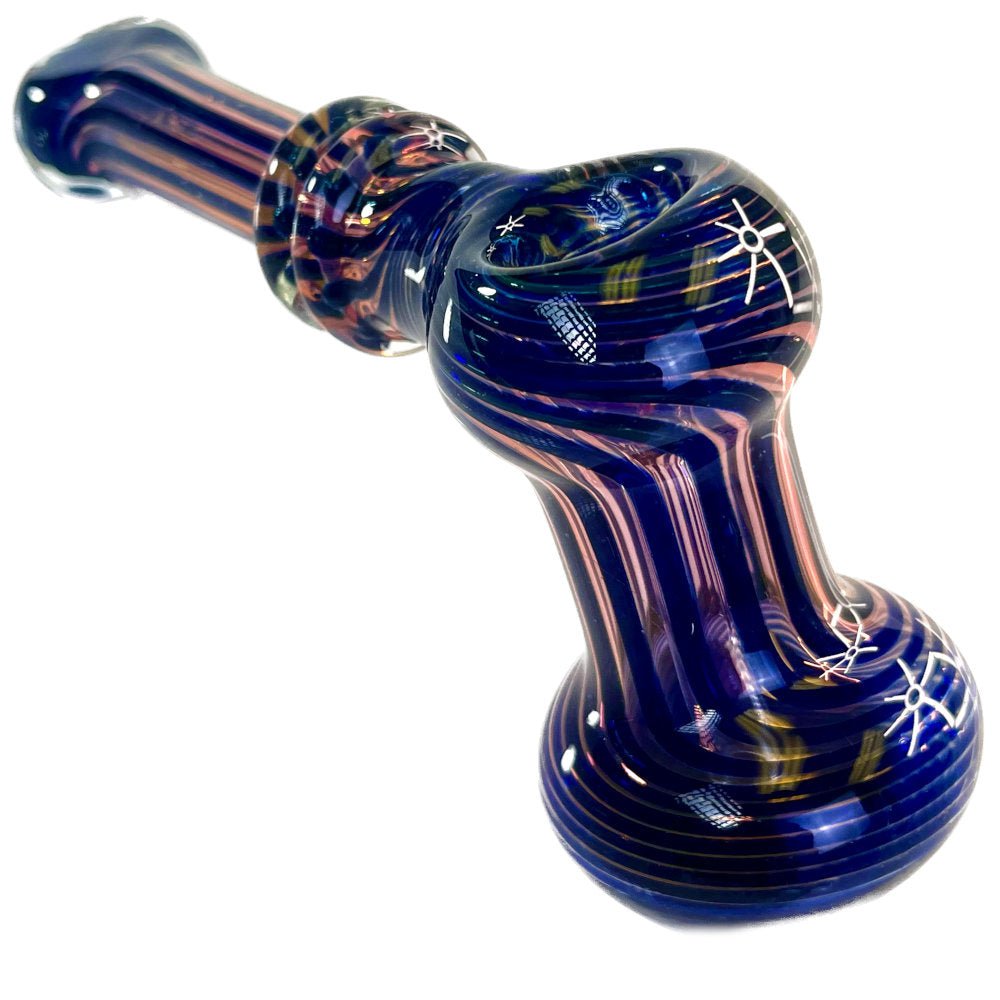 Fat Buddha Glass Bubbler Golden Glass Hammer Bubbler