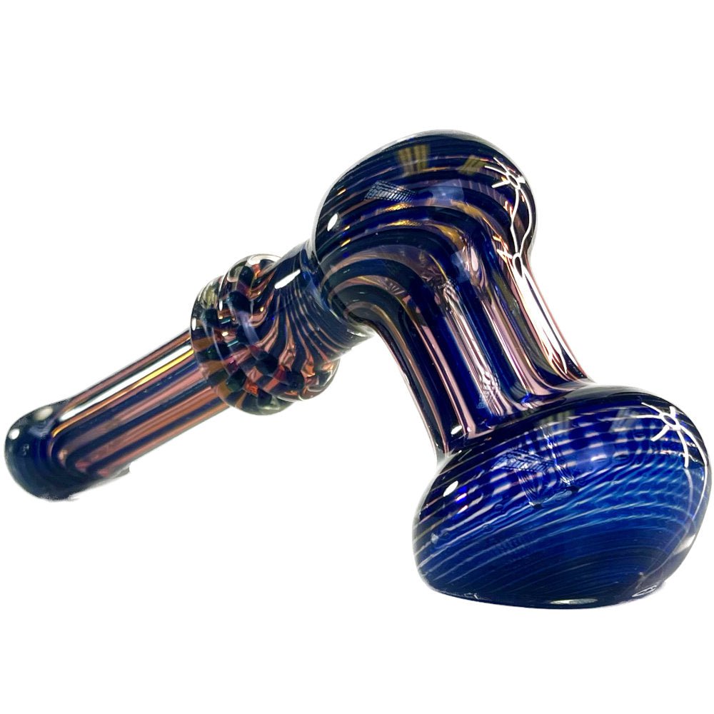 Fat Buddha Glass Bubbler Golden Glass Hammer Bubbler