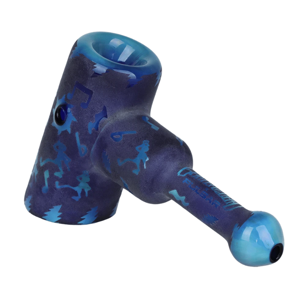 Pulsar Bubbler Grateful Dead Etched Hammer Bubbler