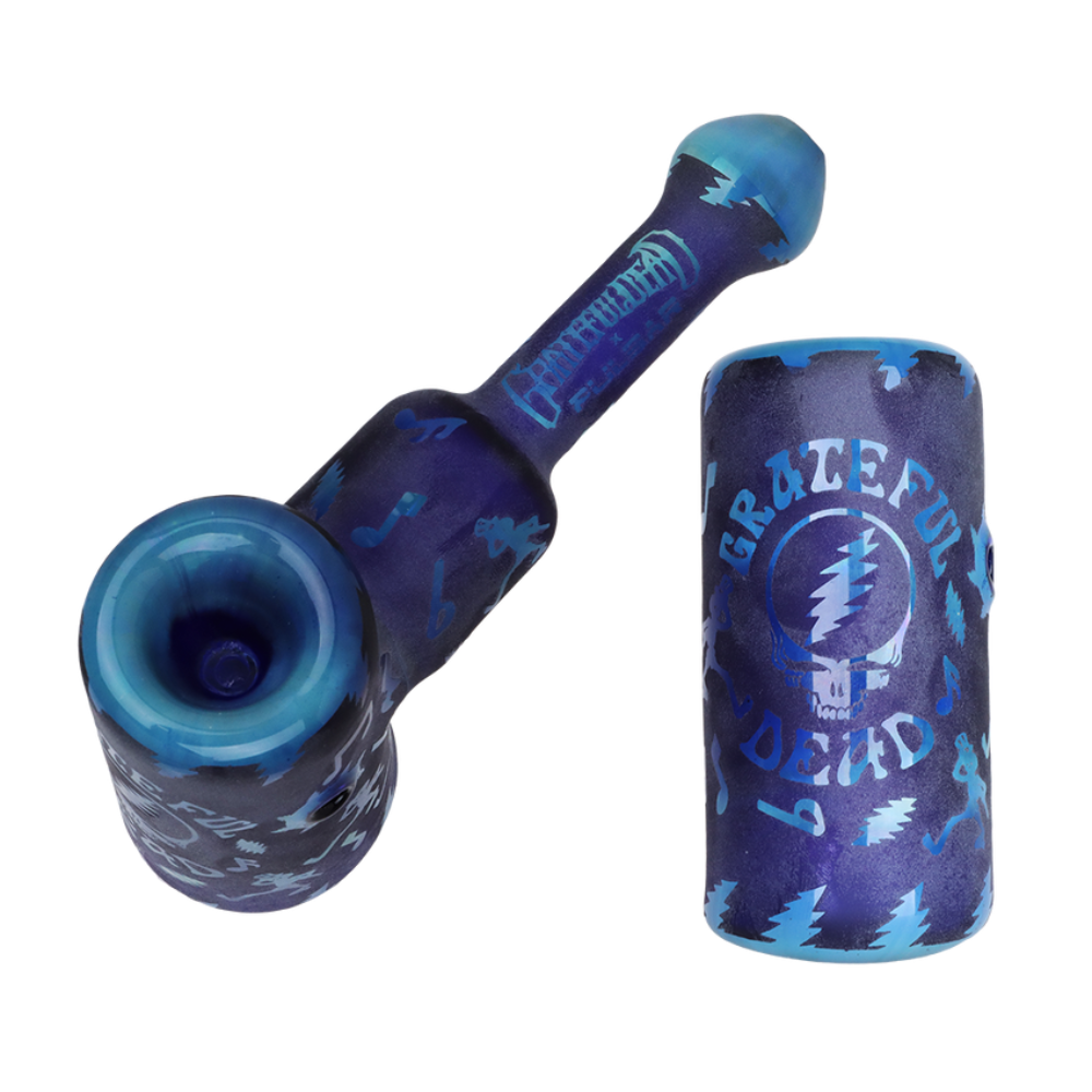 Pulsar Bubbler Grateful Dead Etched Hammer Bubbler