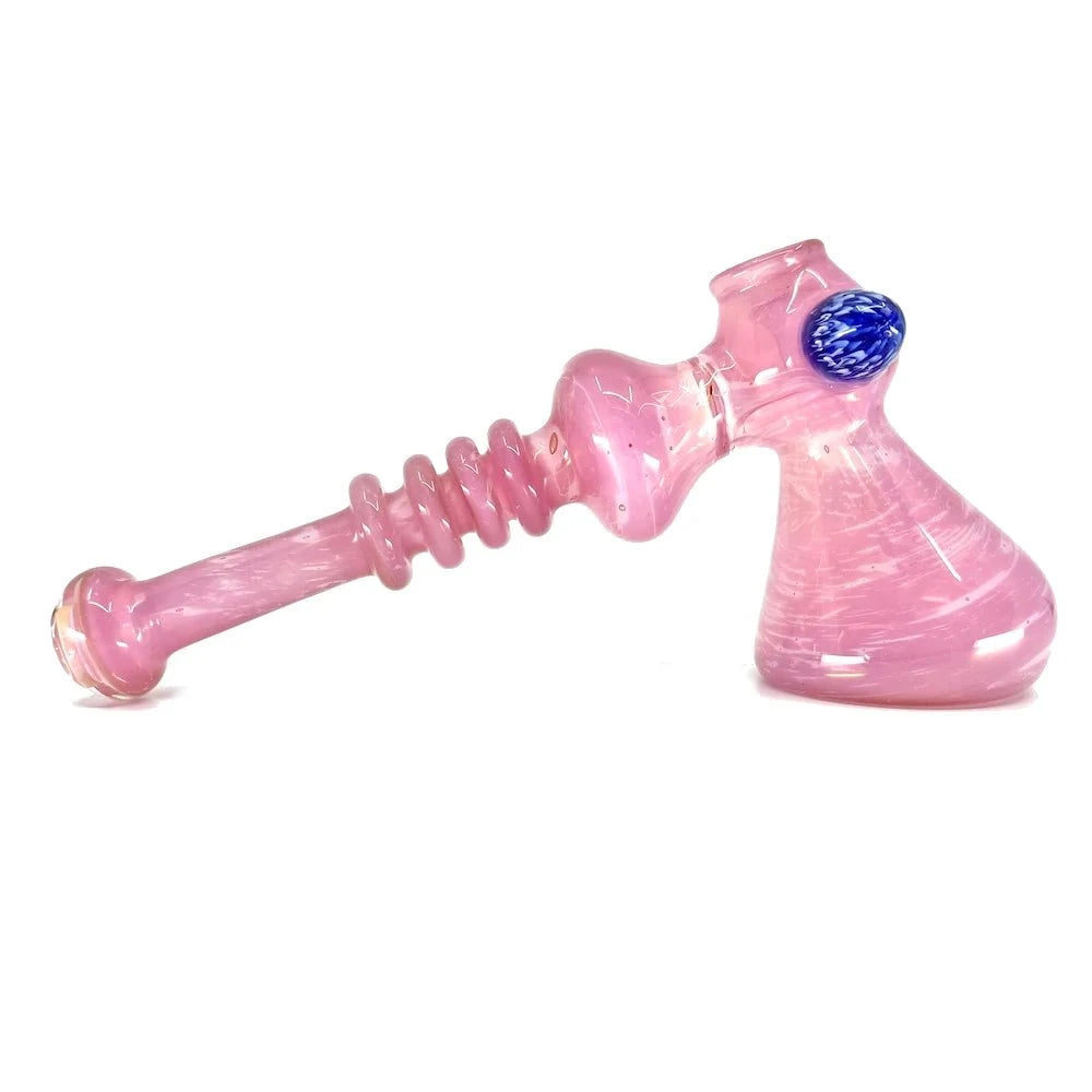 Fat Buddha Glass Bubbler Pink Double Layer Hammer Bubbler
