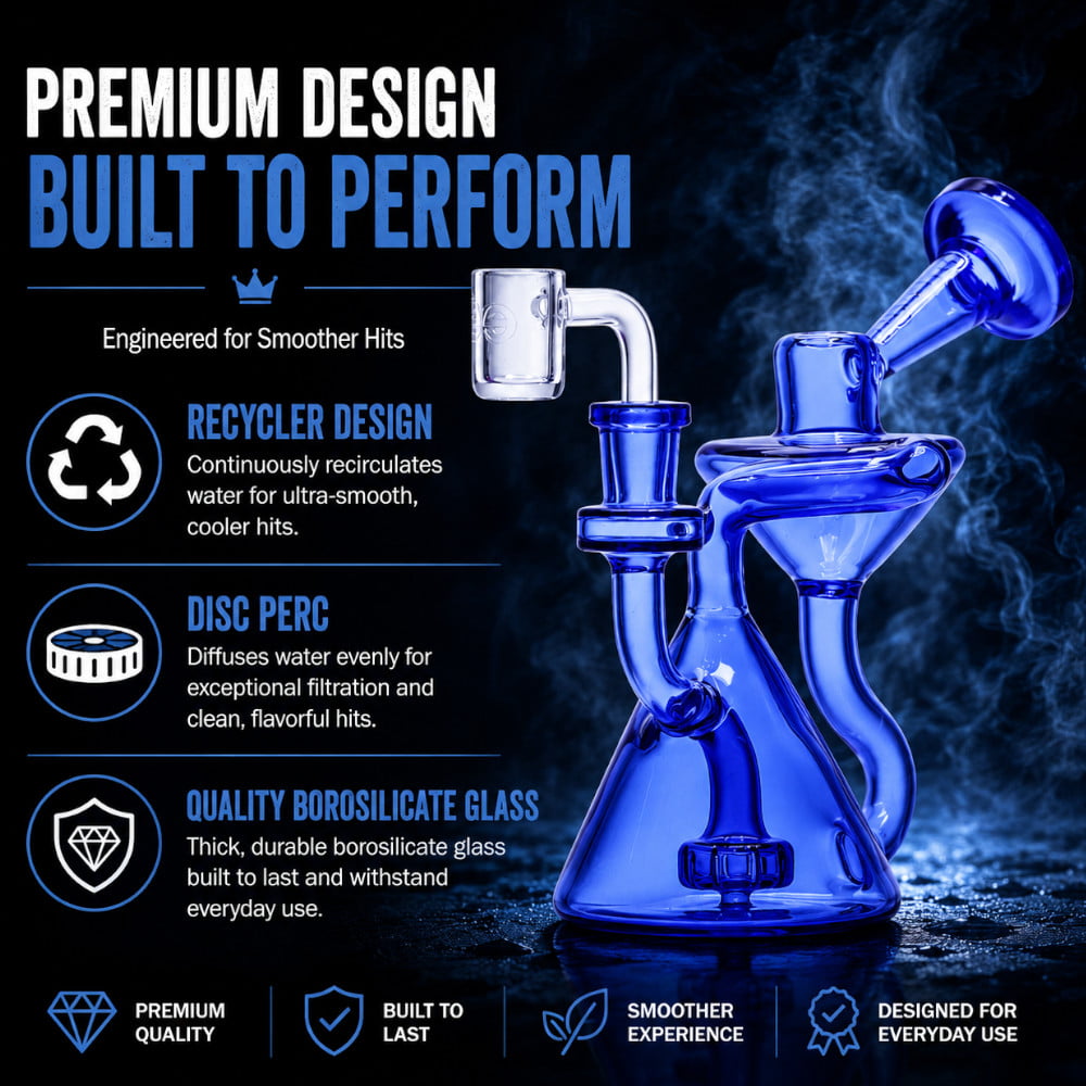 Cheech Glass Dab Rigs Recycler Disc Dab Rig