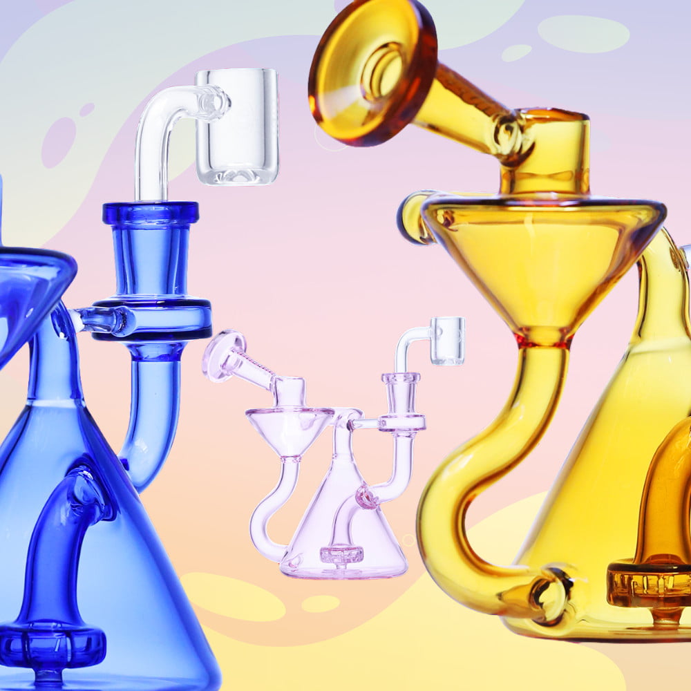 Cheech Glass Dab Rigs Recycler Disc Dab Rig