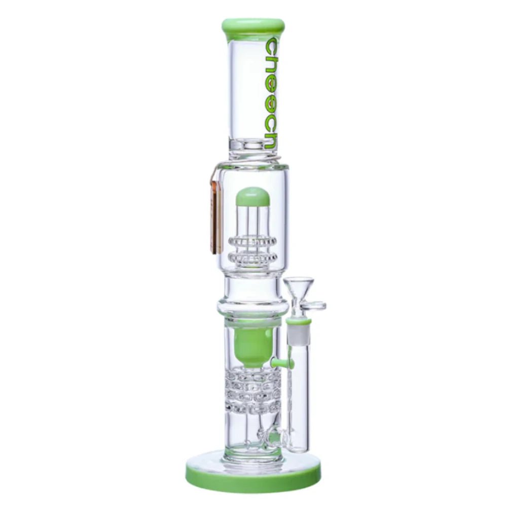 Cheech Glass Green Shower Head Recycler Bong