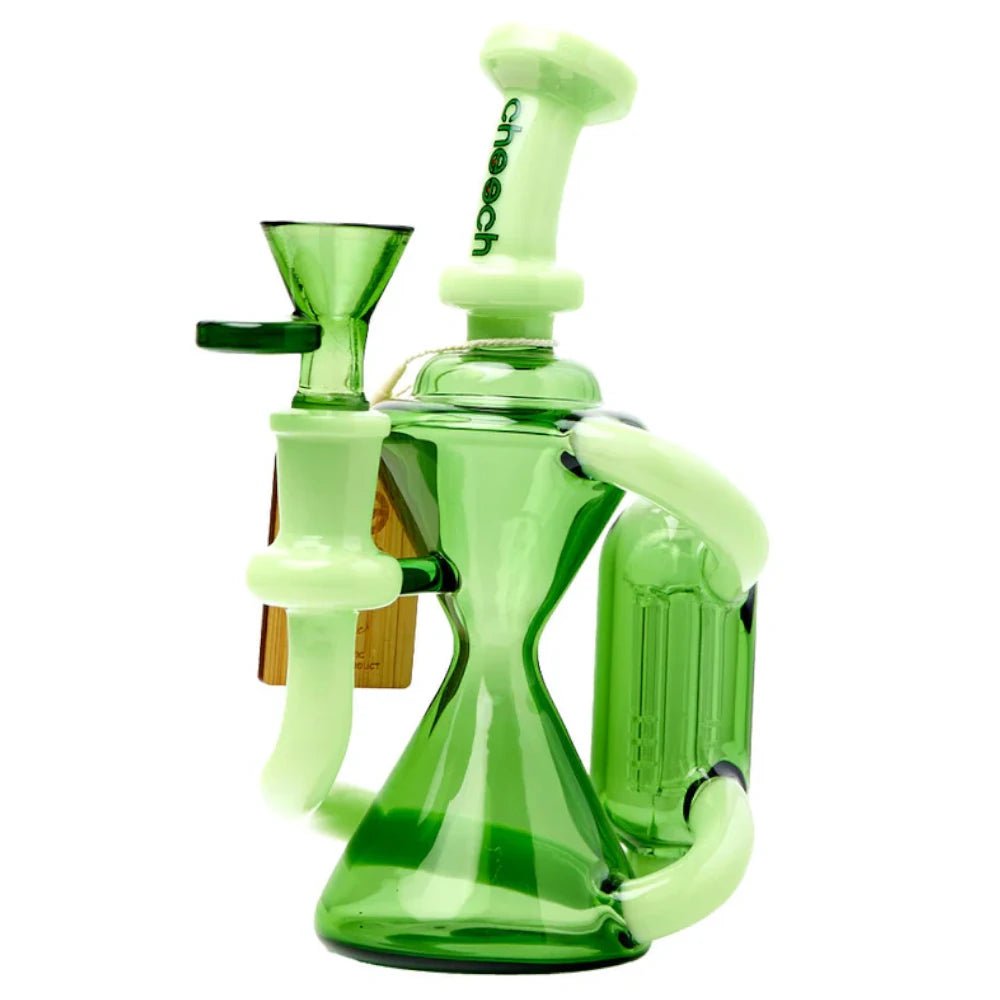 Cheech Glass Green Tree Perc Recycler Water Pipe