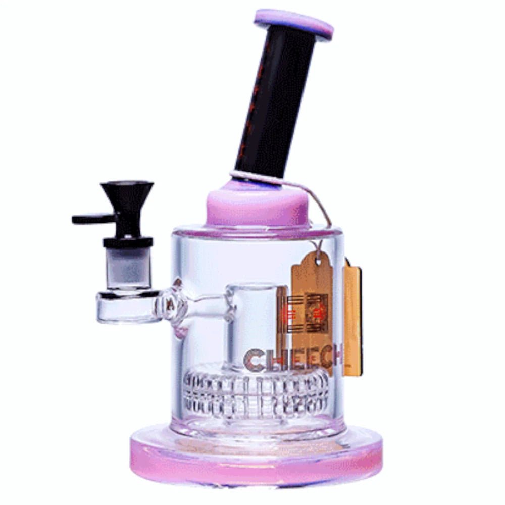Cheech Glass Pink Big Tire Water Pipe