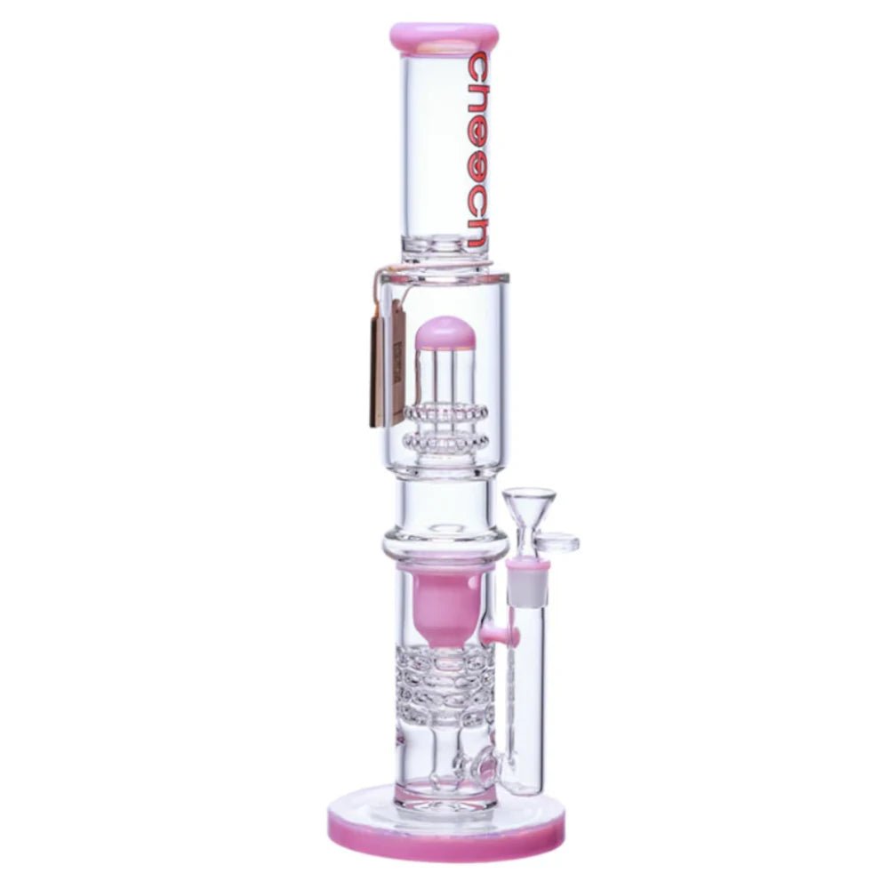 Cheech Glass Pink Shower Head Recycler Bong