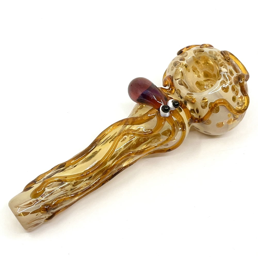 Fat Buddha Glass Pipe Amber Scuba Doo Glass Pipe