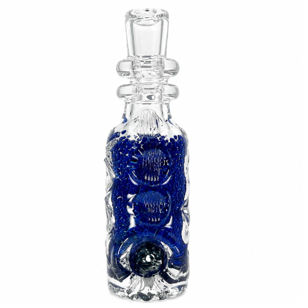 Fat Buddha Glass Pipe Bottle Style Hand Pipe