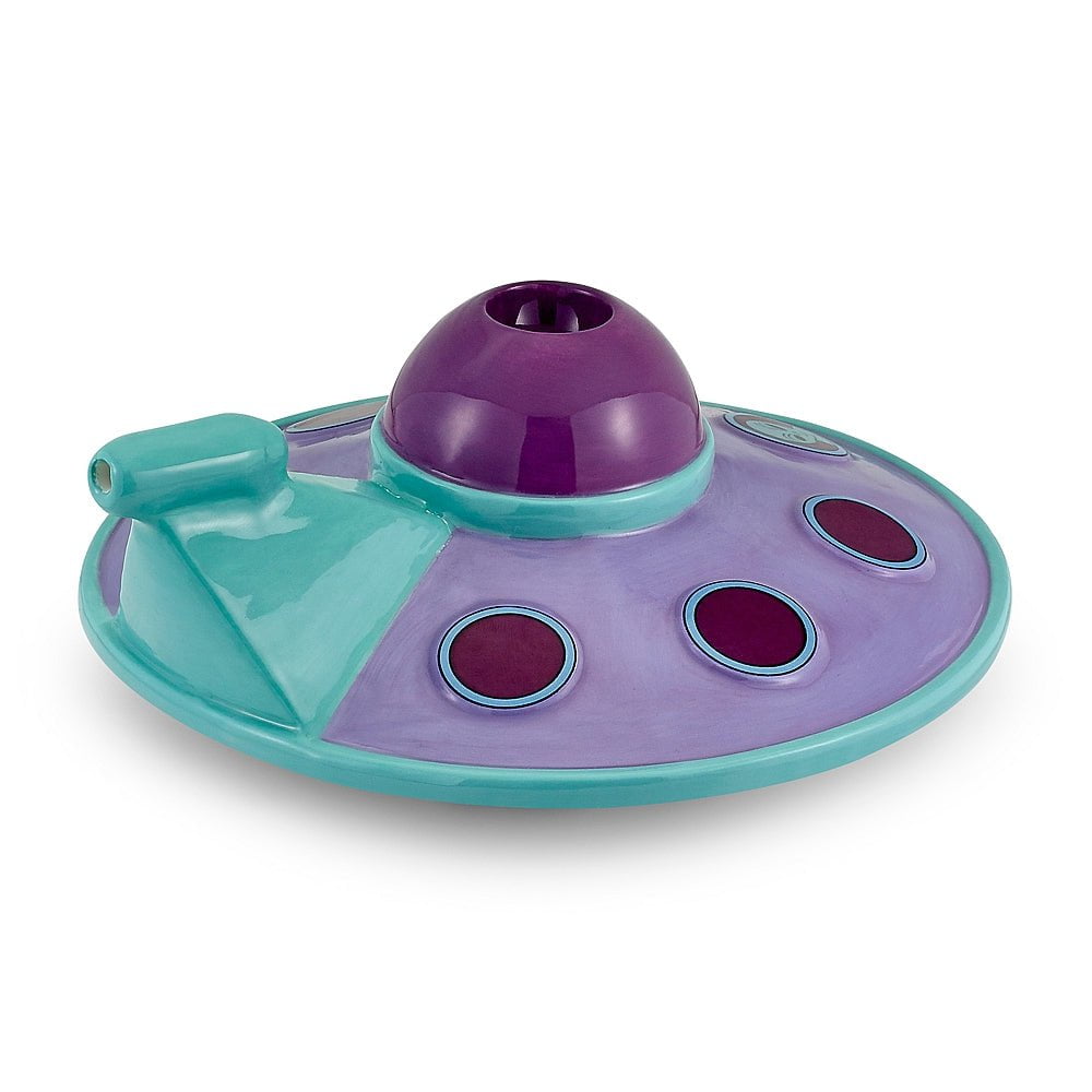 Fat Buddha Glass Pipe Ceramic Spaceship Pipe