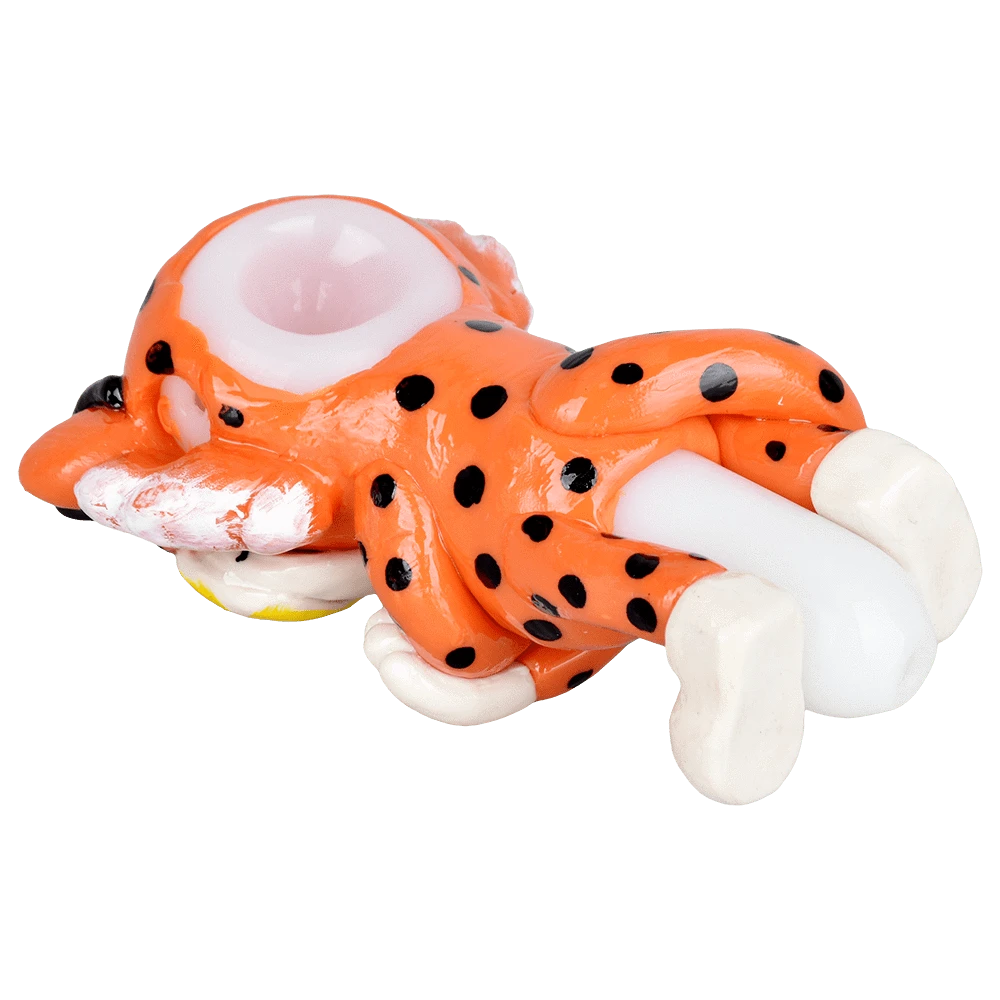 Fat Buddha Glass Pipe Cheezy Cheetah Pipe