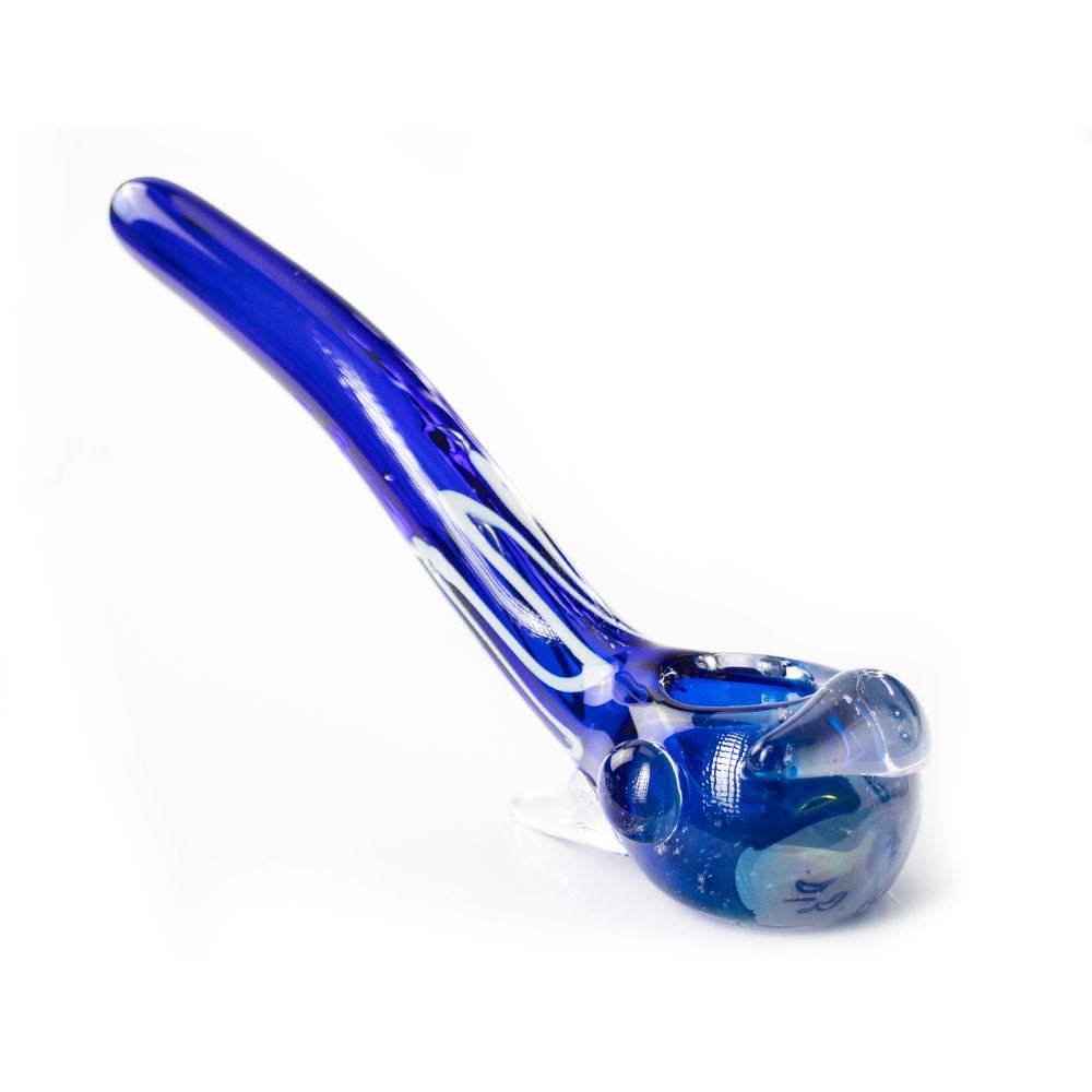 Fat Buddha Glass Pipe Cobalt Sherlock Glass Pipe