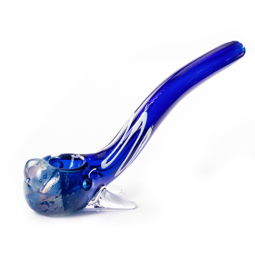 Fat Buddha Glass Pipe Cobalt Sherlock Glass Pipe