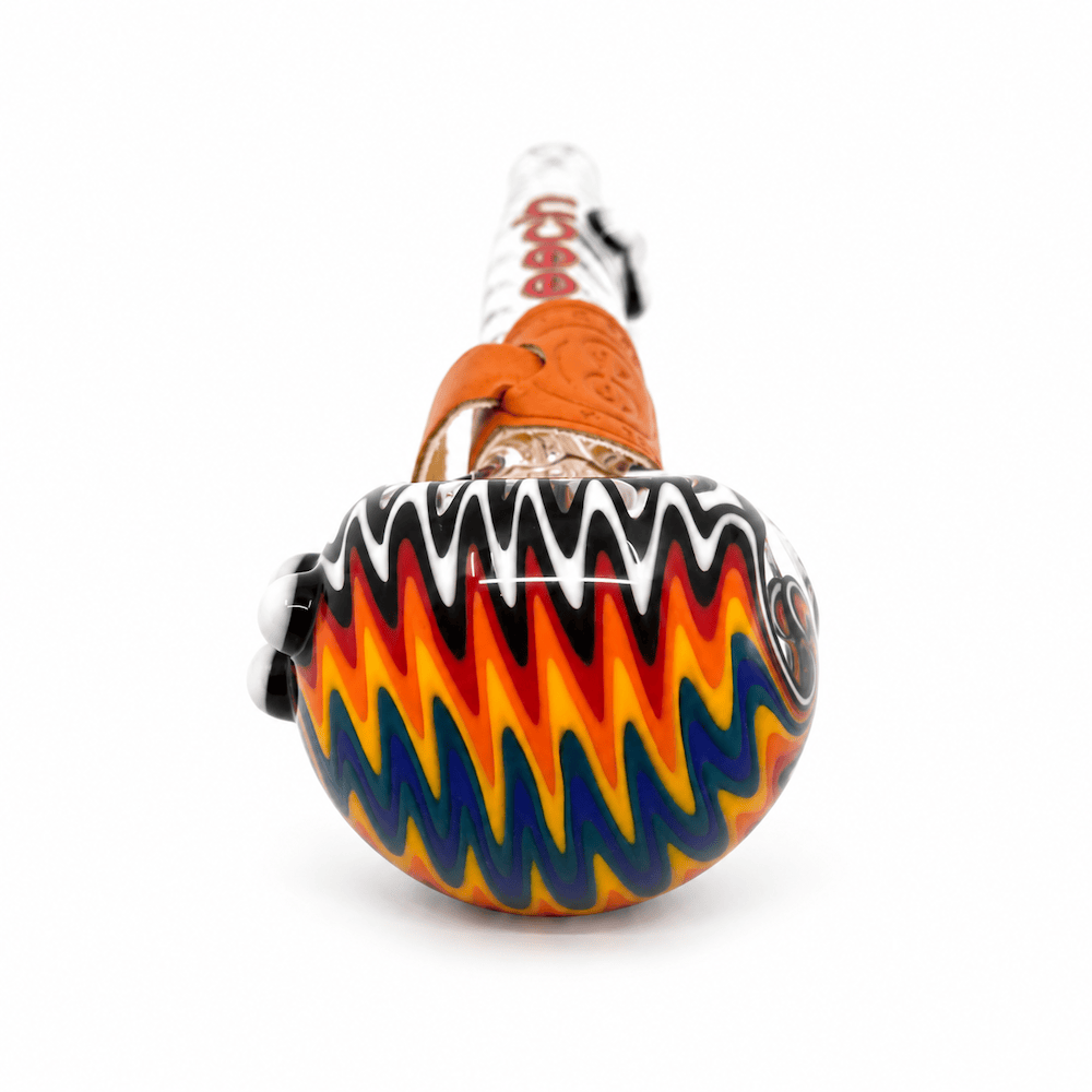 Cheech Glass Pipe Colorful Wig-Wag Spoon Pipe