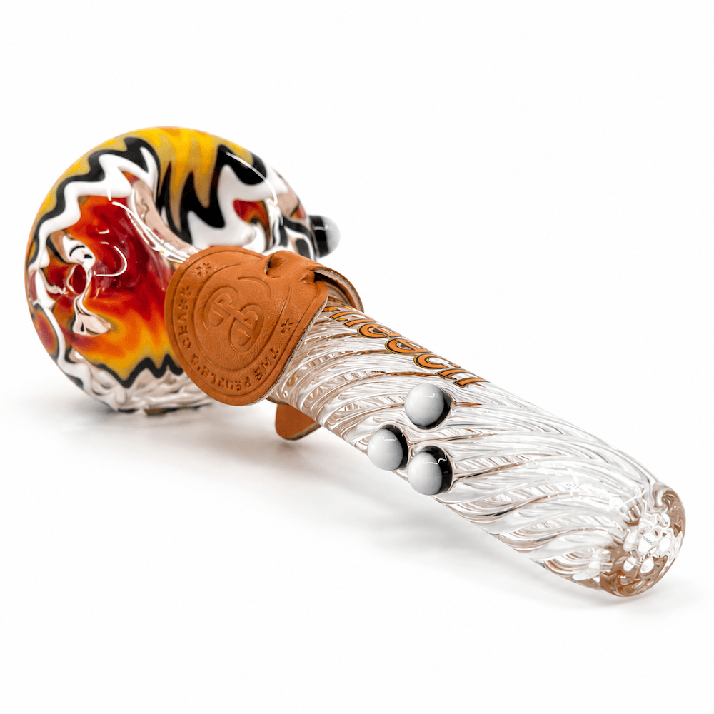 Cheech Glass Pipe Colorful Wig-Wag Spoon Pipe