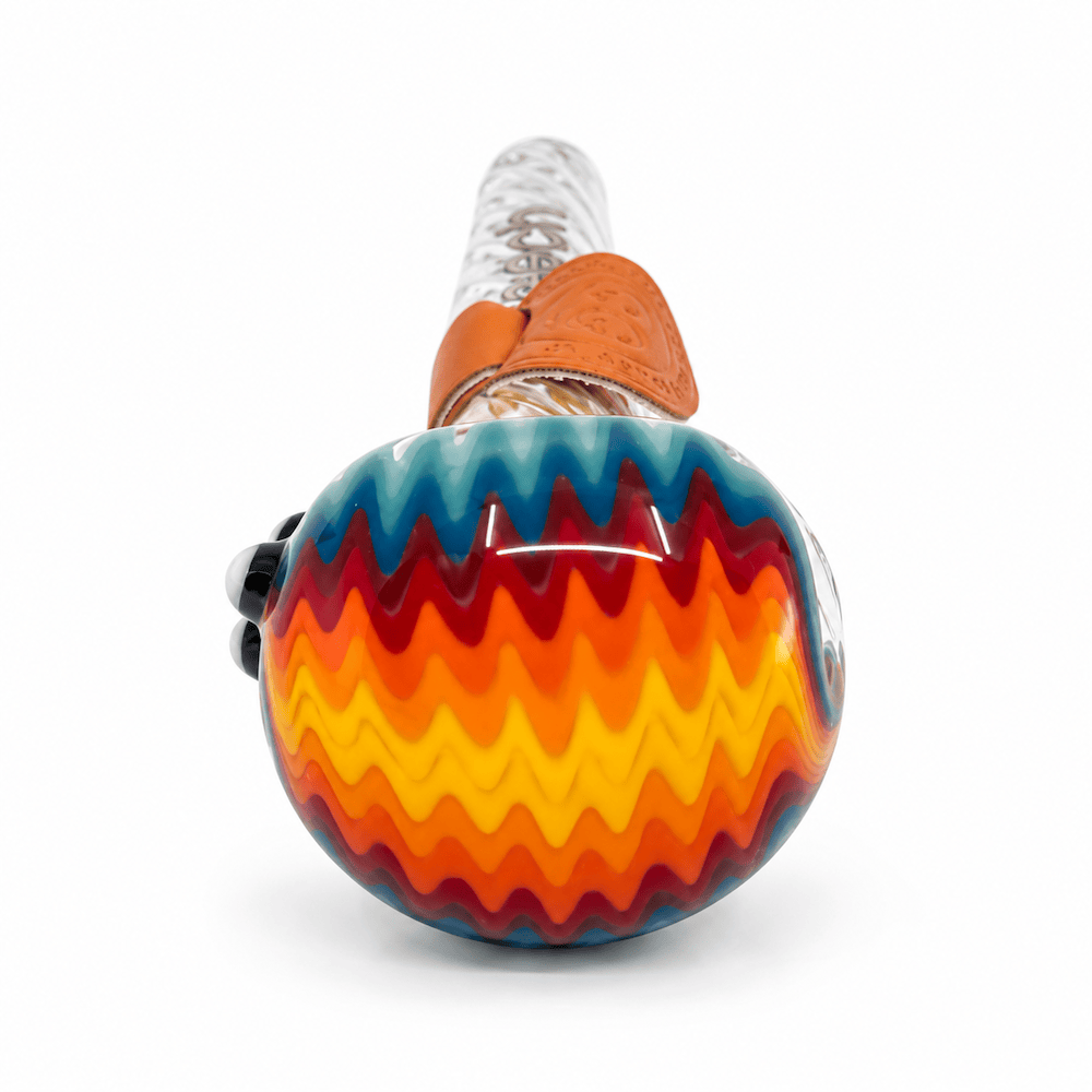 Cheech Glass Pipe Colorful Wig-Wag Spoon Pipe