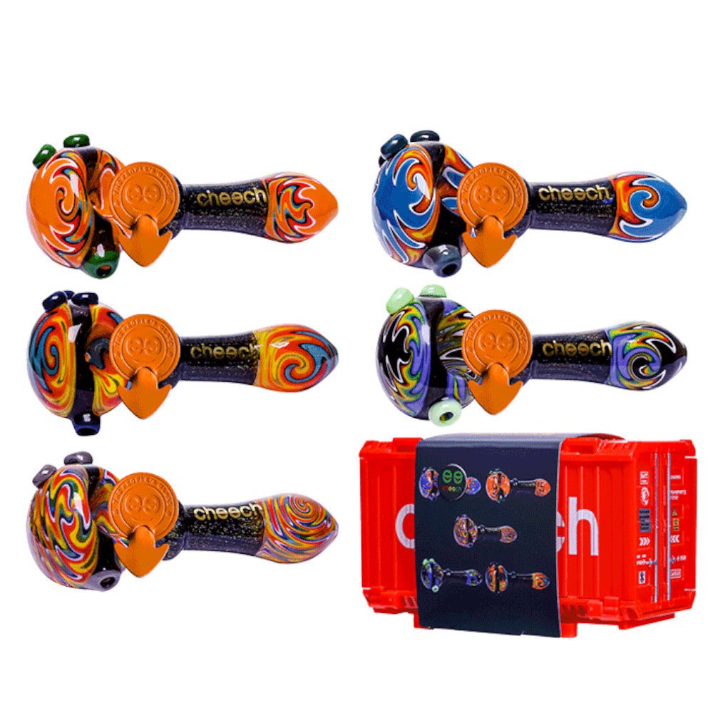 Cheech Glass Pipe Dichroic Wig Wag Pipe