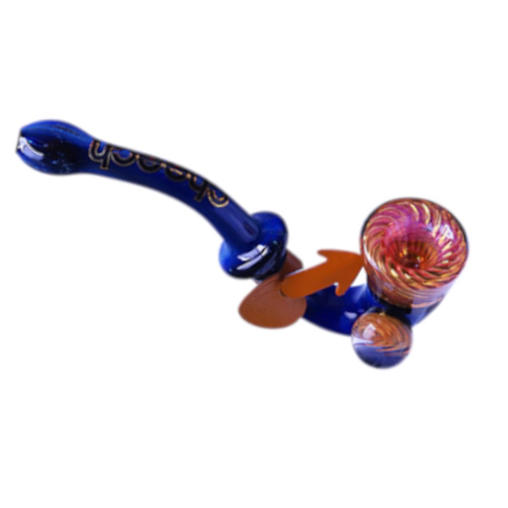 Cheech Glass Pipe Fumed Marble Sherlock Pipe