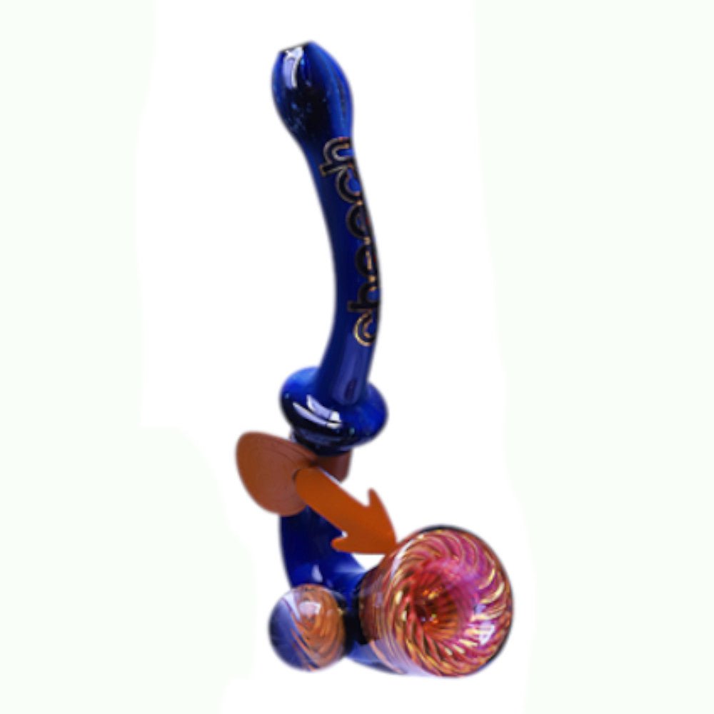 Cheech Glass Pipe Fumed Marble Sherlock Pipe