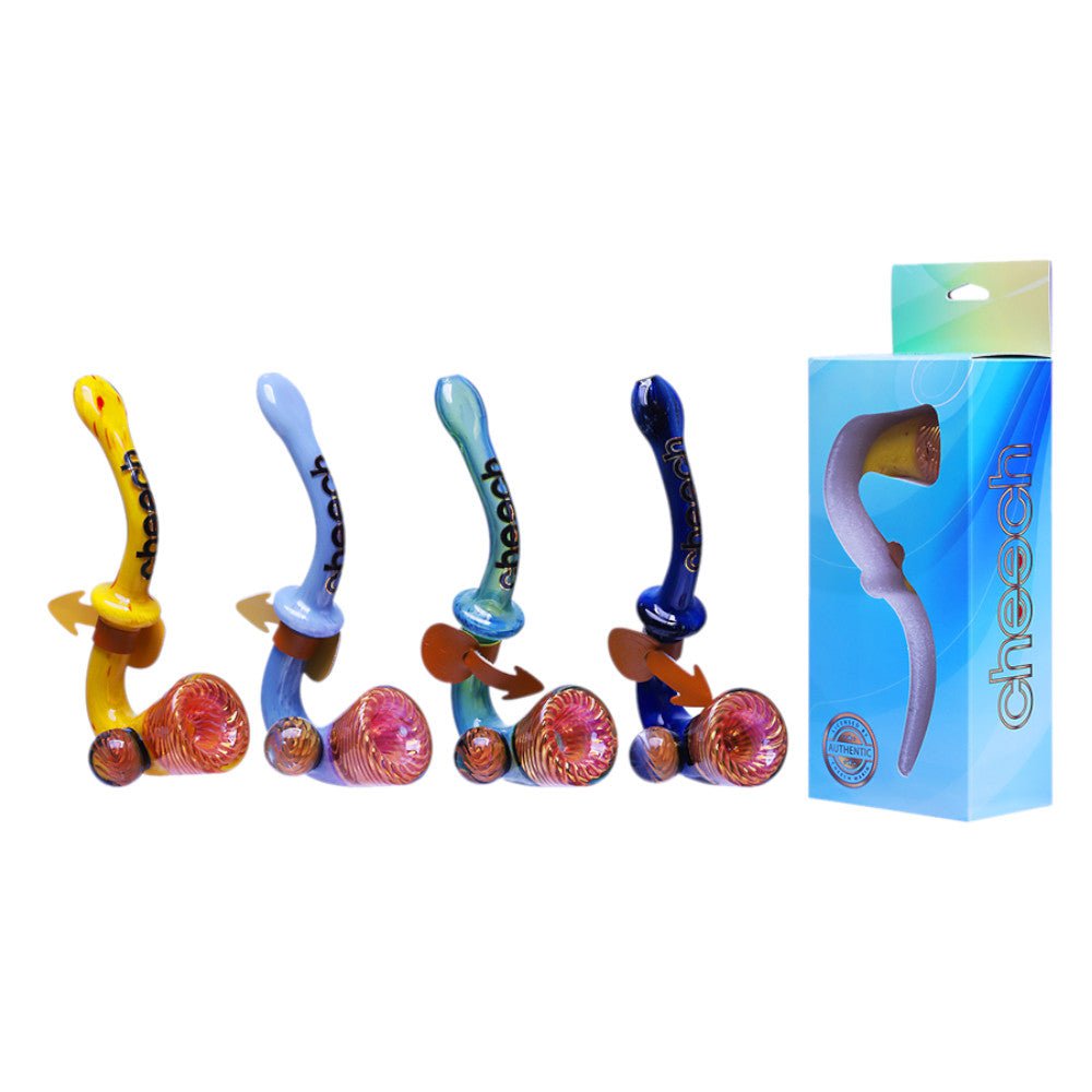 Cheech Glass Pipe Fumed Marble Sherlock Pipe