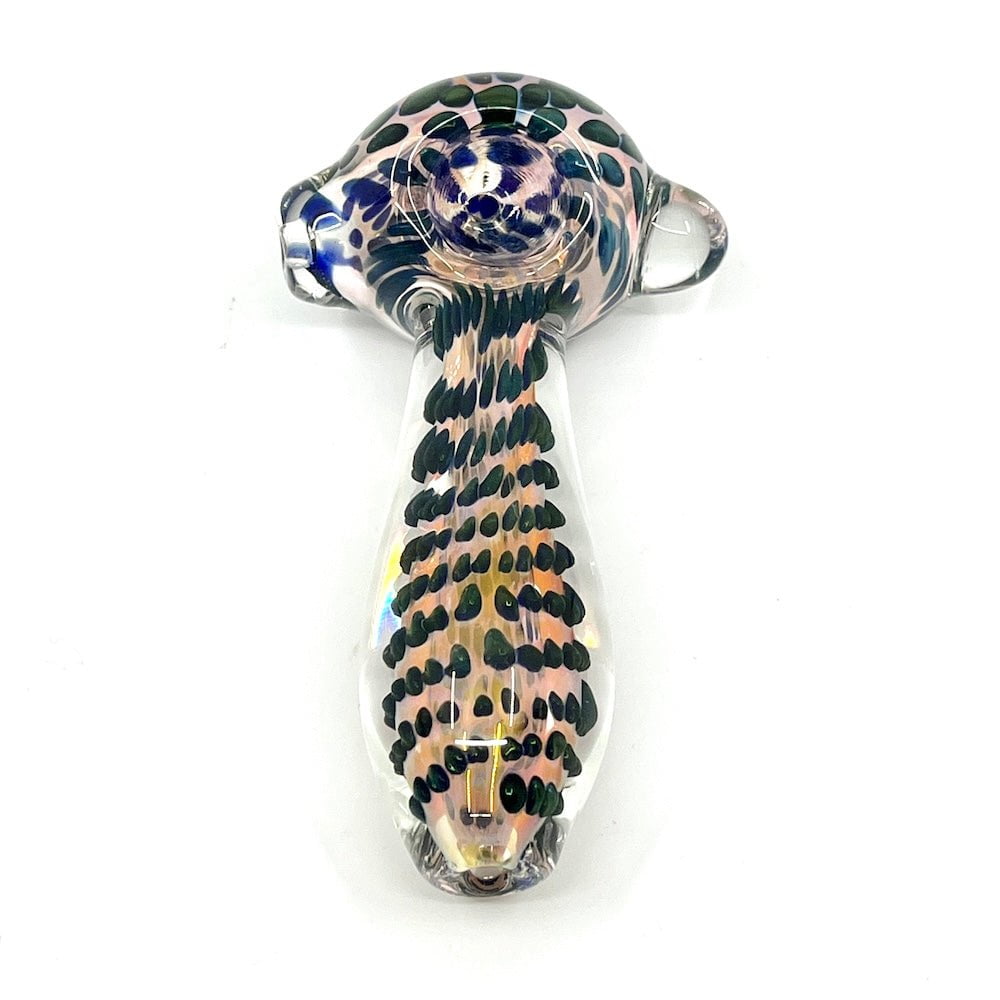 Fat Buddha Glass Pipe Gold Floating Dots Pipe