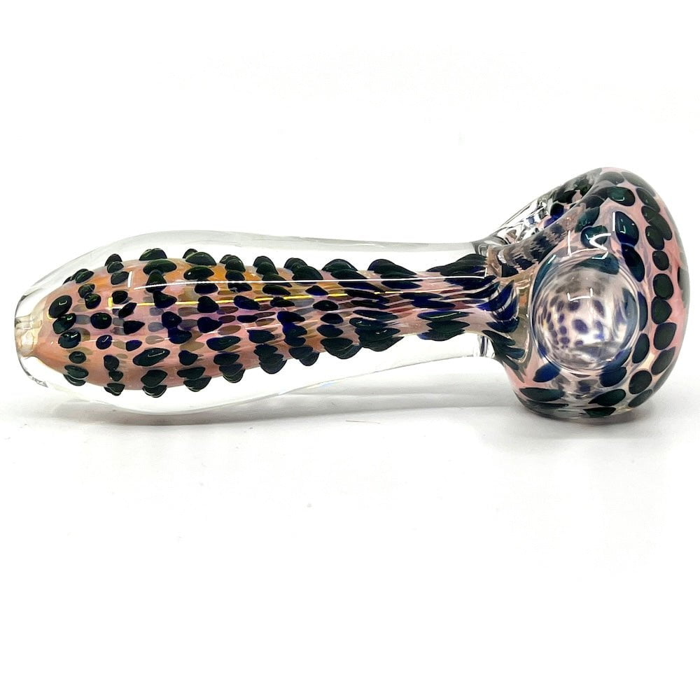 Fat Buddha Glass Pipe Gold Floating Dots Pipe