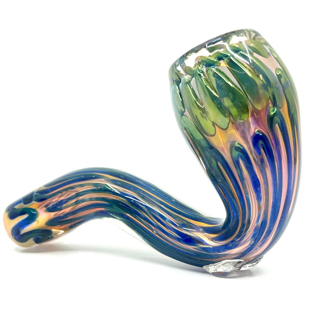 Fat Buddha Glass Pipe Gold Mini Sherlock Pipe