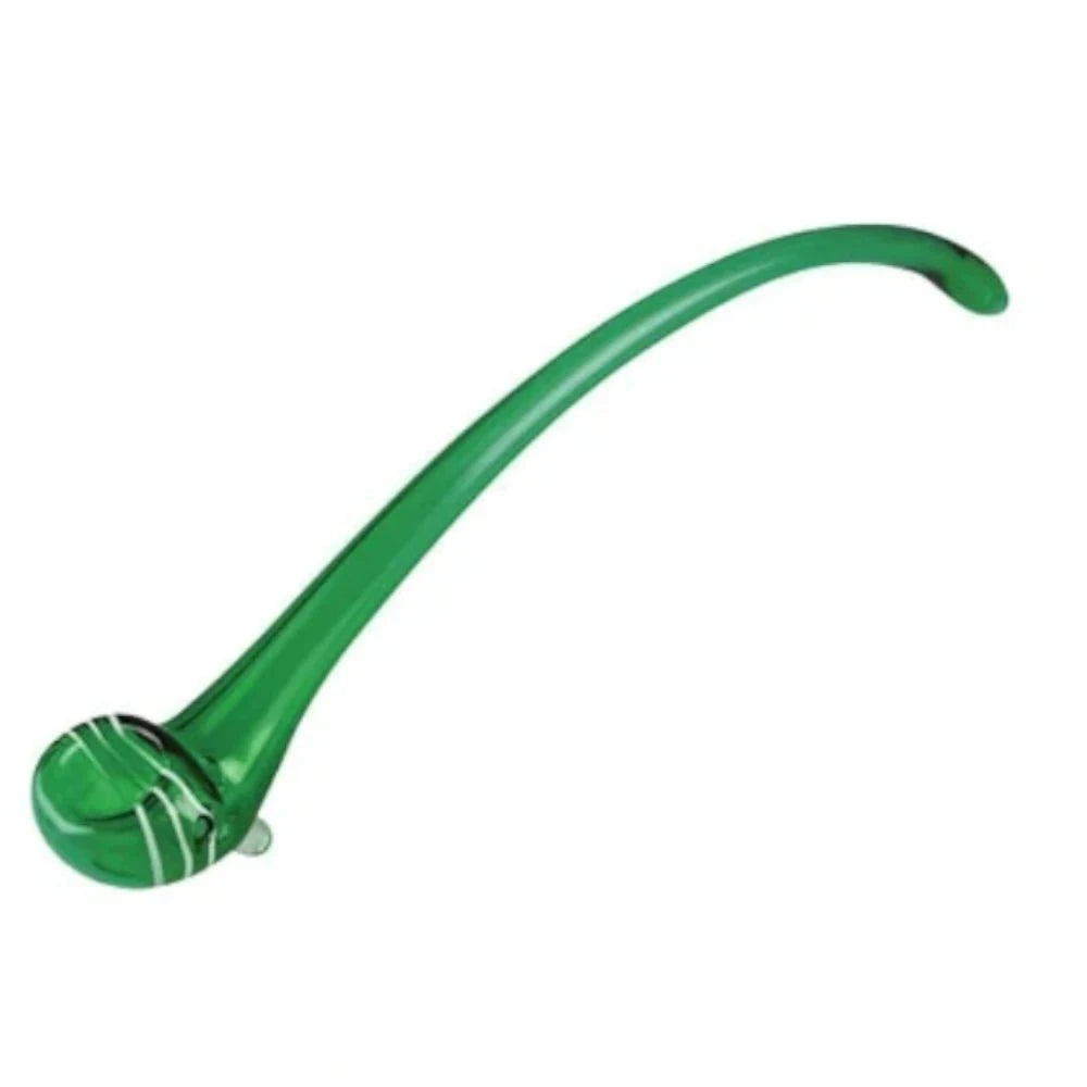 Fat Buddha Glass Pipe Green Churchwarden Glass Pipe