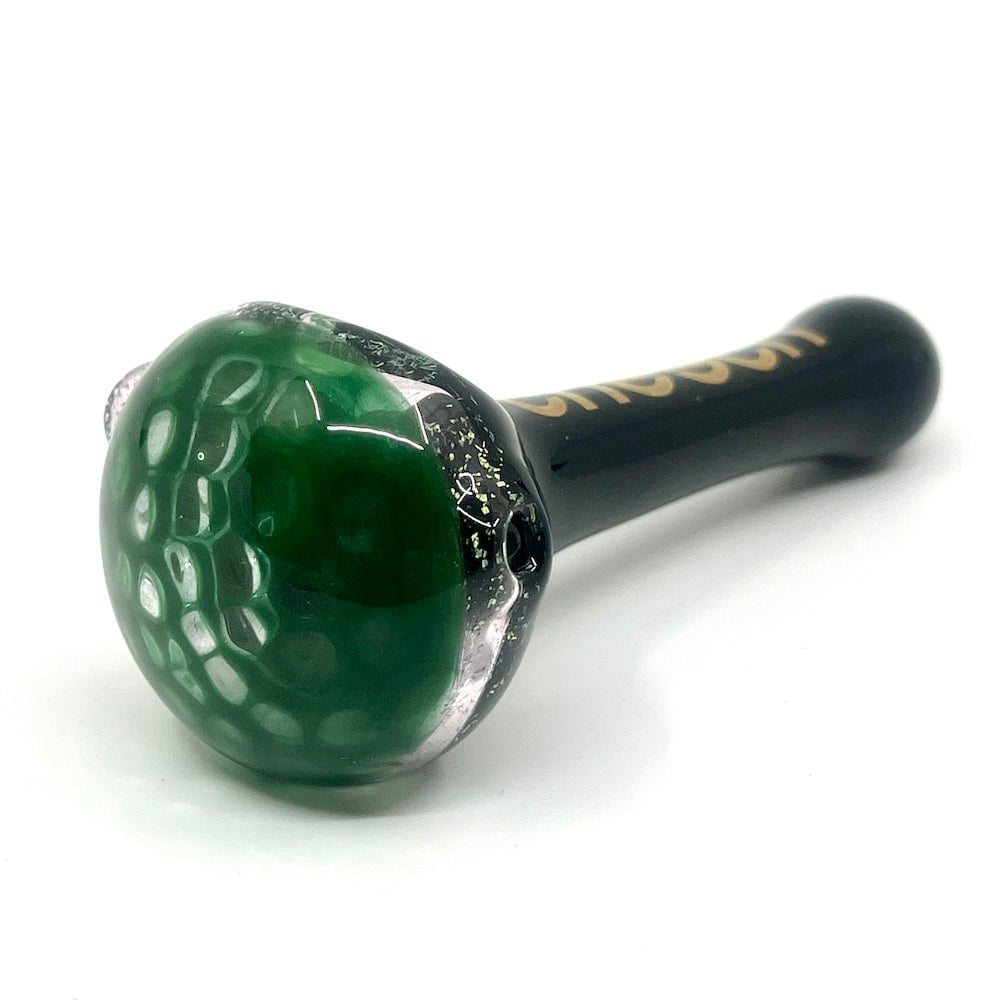 Cheech Glass Pipe Green Honeycomb Spoon Pipe