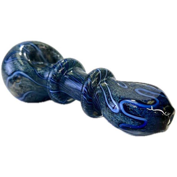 Fat Buddha Glass Pipe Heavy Blue Glass Pipe