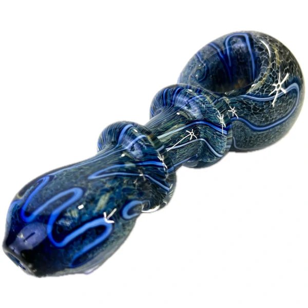 Fat Buddha Glass Pipe Heavy Blue Glass Pipe