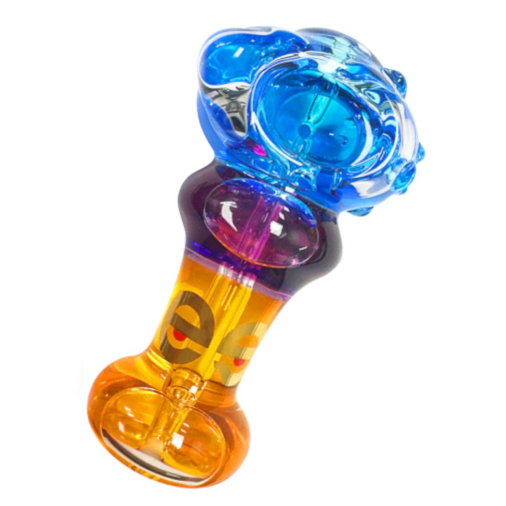 Cheech Glass Pipe Orange Triple Glycerin Freeze Pipe