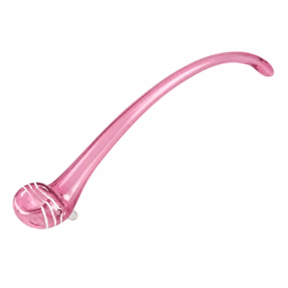 Fat Buddha Glass Pipe Pink Churchwarden Glass Pipe