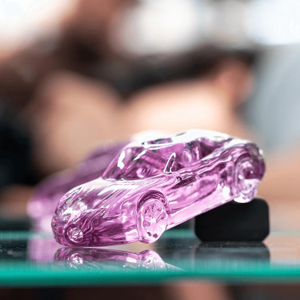 Fat Buddha Glass Pipe Pink Freezable Car Pipe
