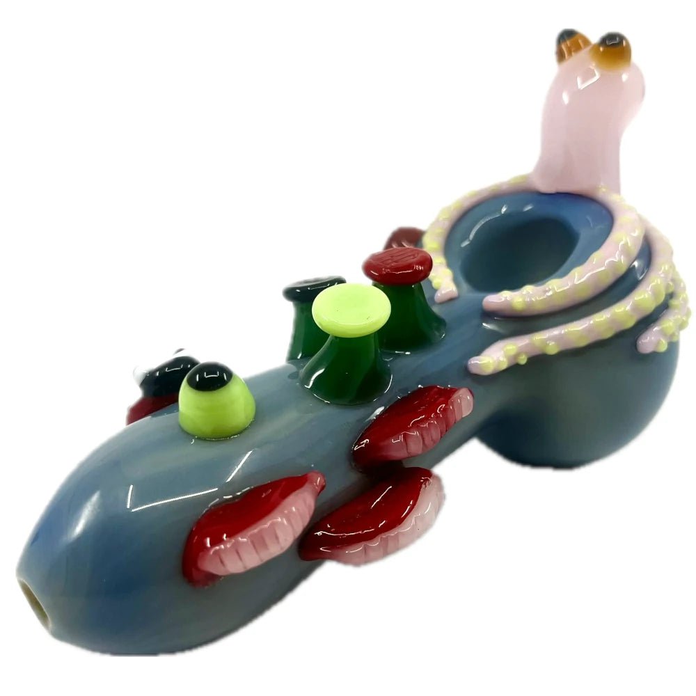 Fat Buddha Glass PIpe Premo Octopus Hand Pipe