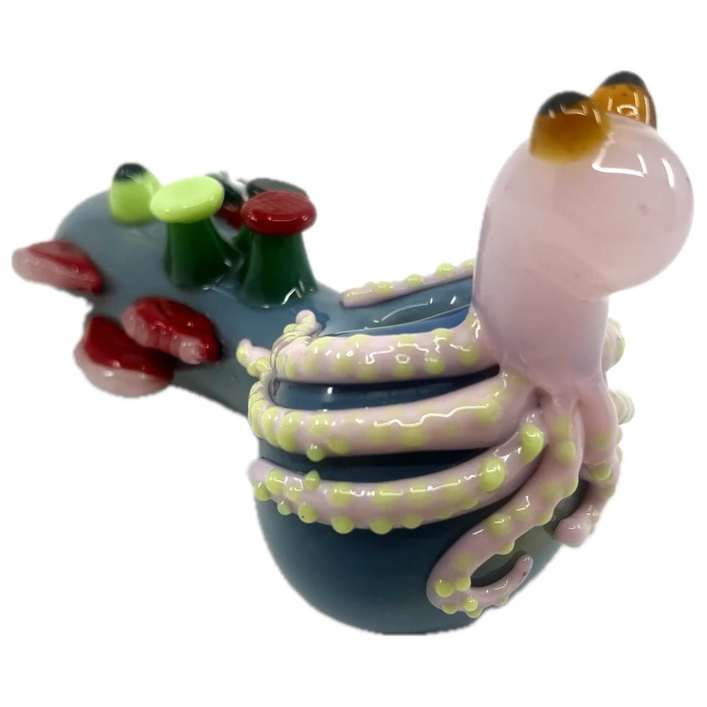 Fat Buddha Glass PIpe Premo Octopus Hand Pipe