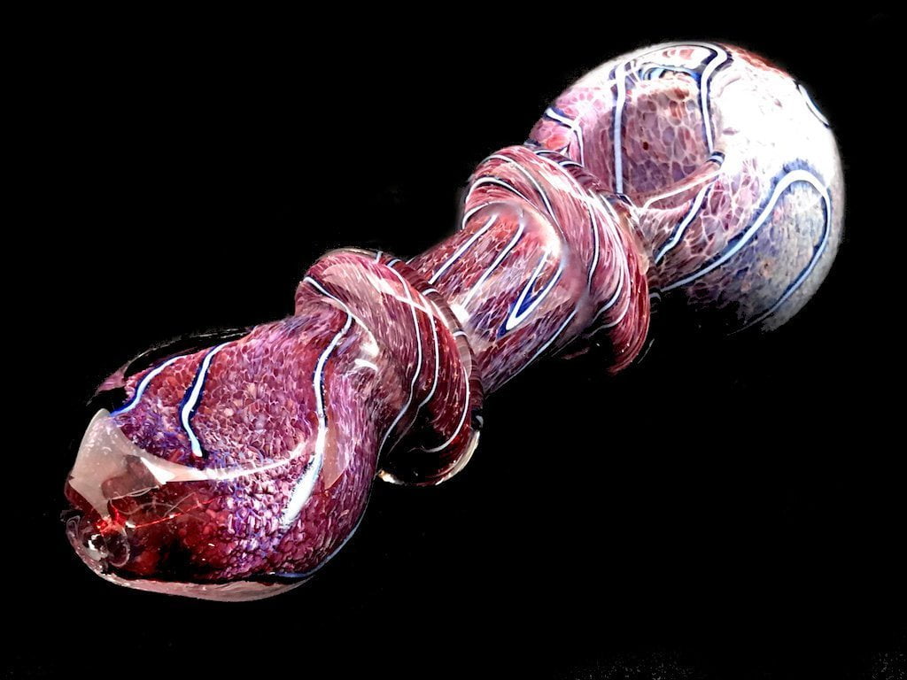 Fat Buddha Glass Pipe Purple Heavy Glass Pipe