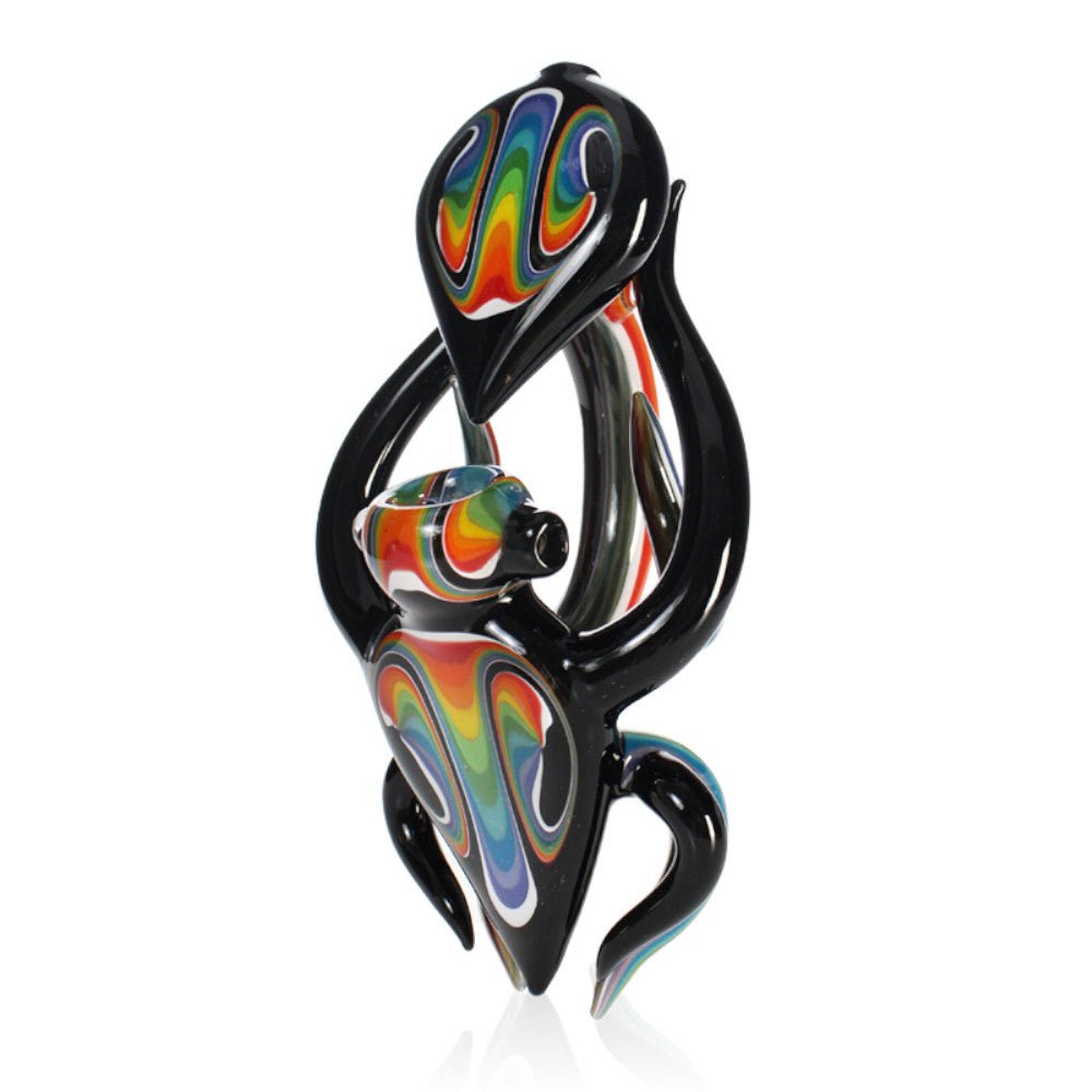 Fat Buddha Glass Pipe Rainbow Alien Rod Pipe