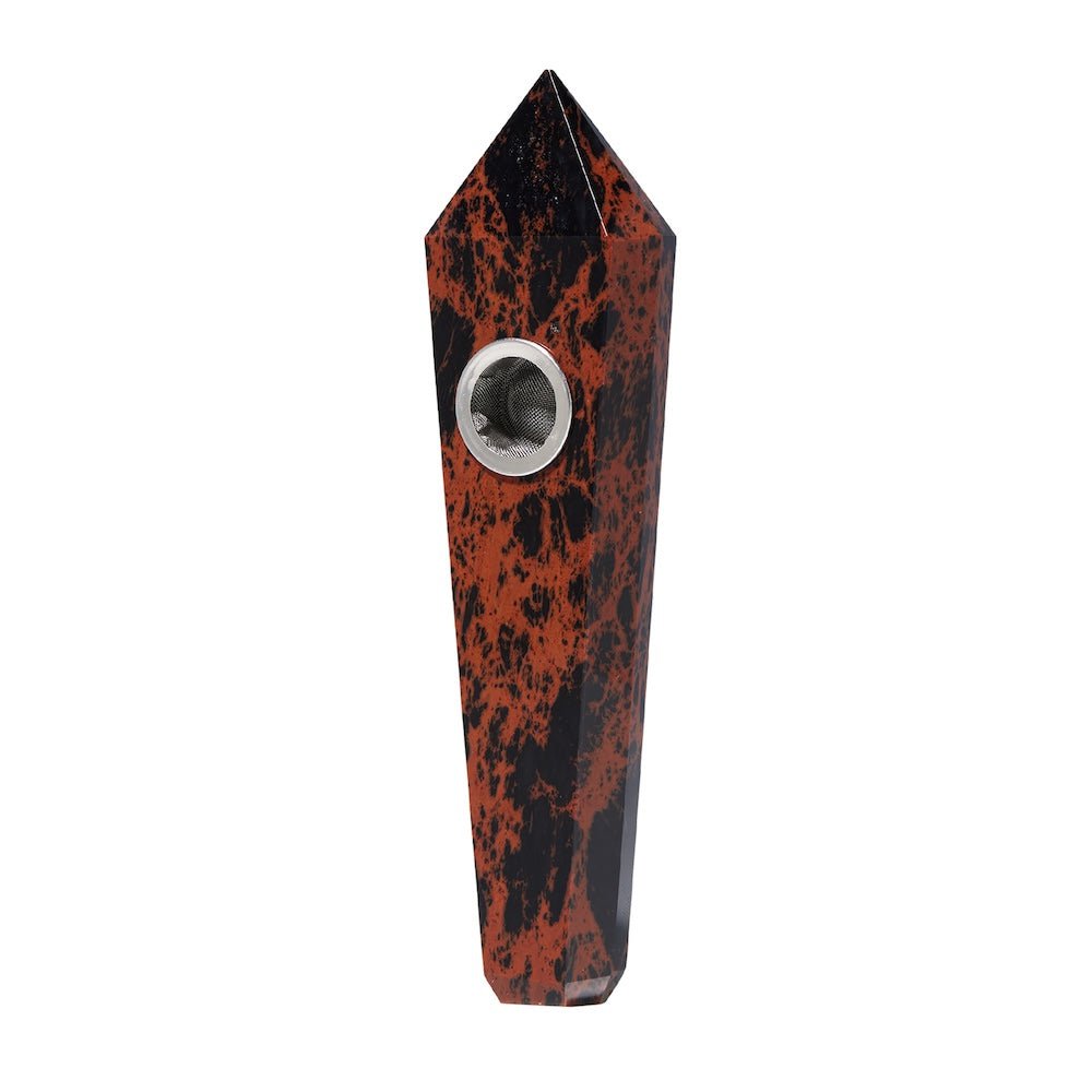 Astral Project Pipe Red Obsidian Gemstone Jewel Pipe