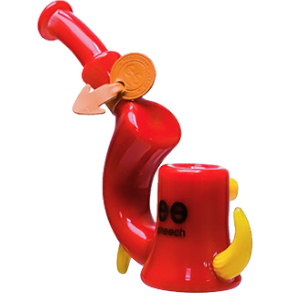 Cheech Glass Pipe Red The Colorful Horn Pipe