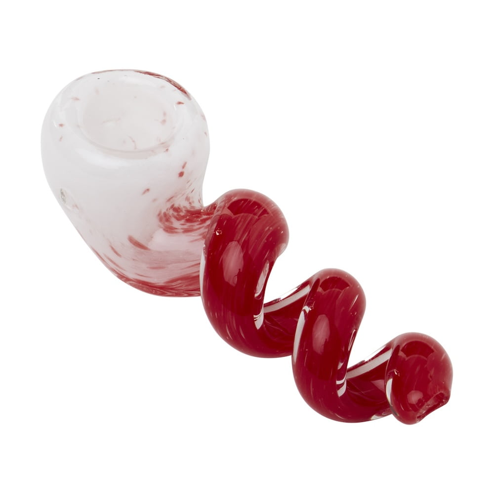 Fat Buddha Glass Pipe Red Twisted Pipe