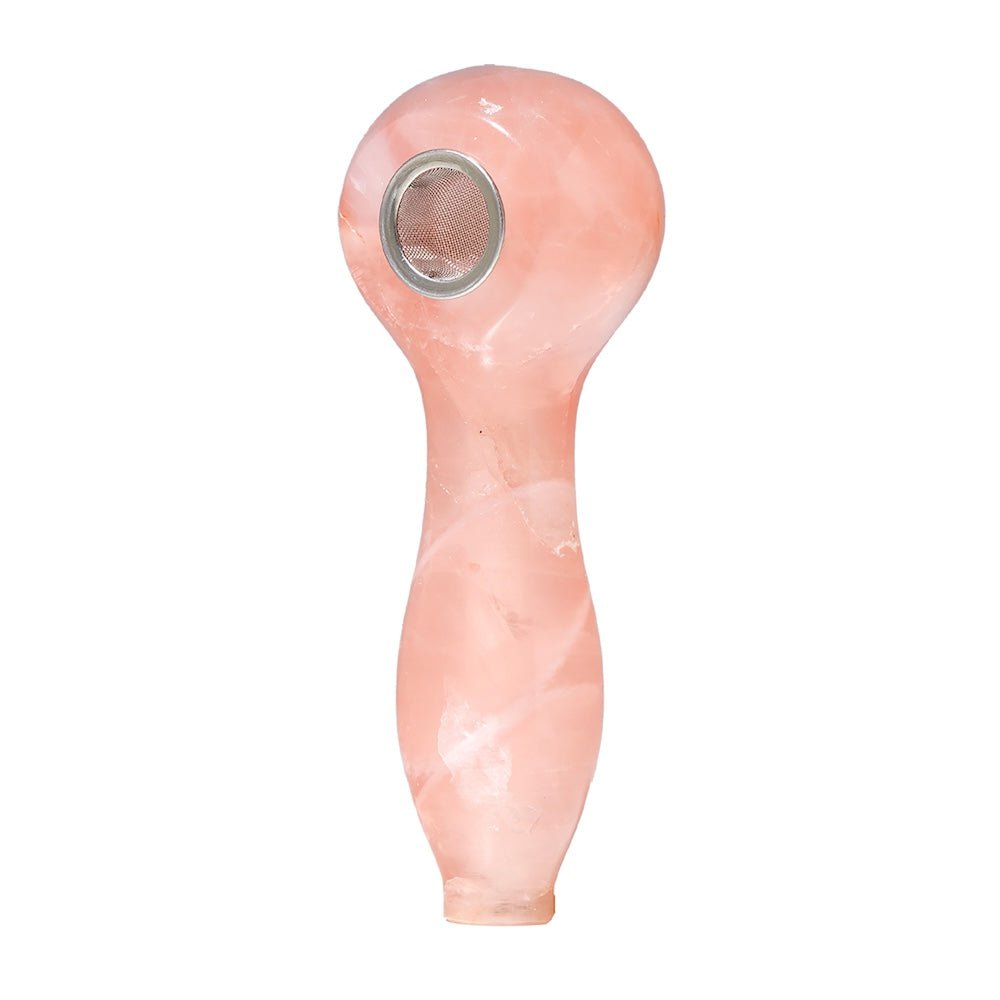 Astral Project Pipe Rose Quartz Gemstone Spoon Pipe