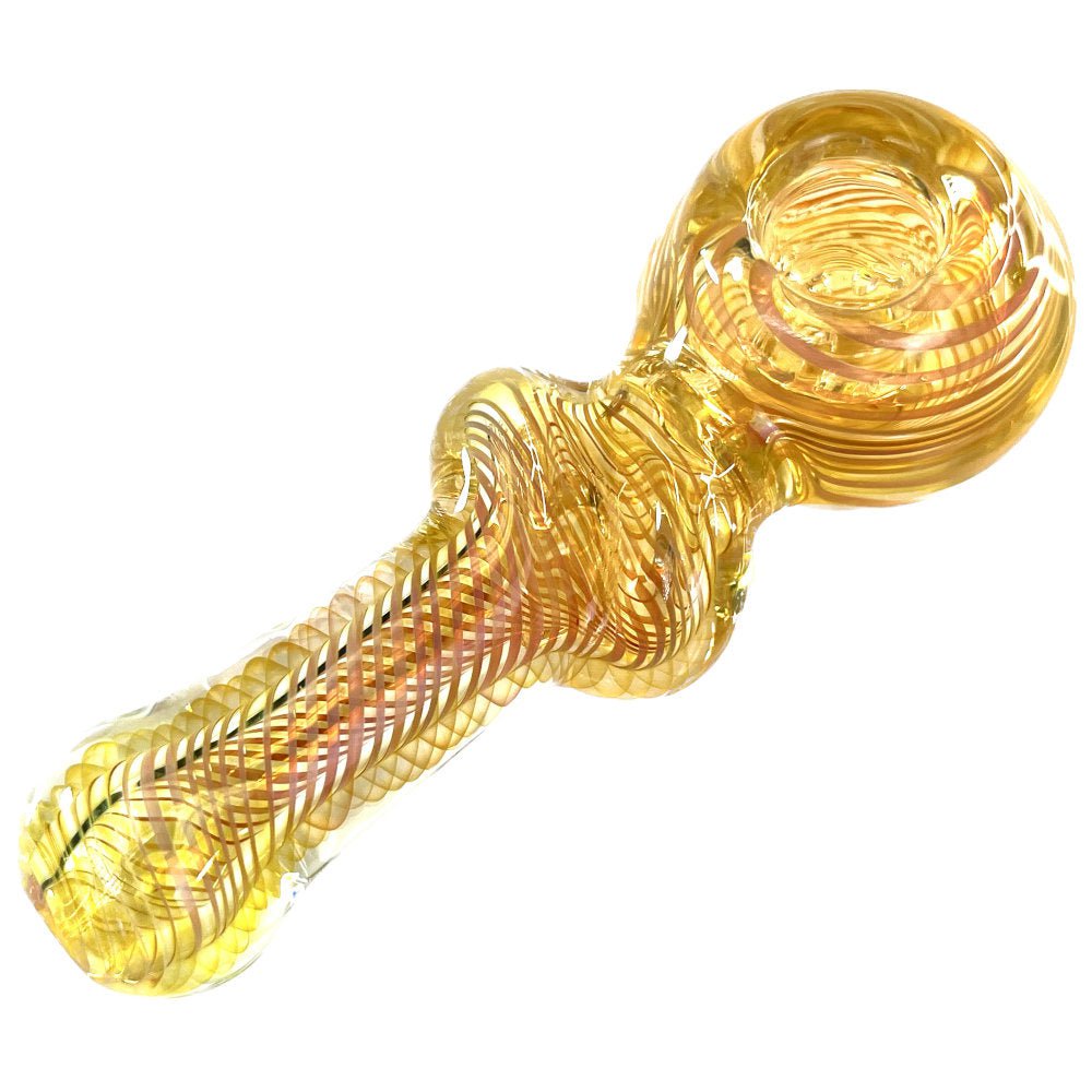 Fat Buddha Glass Pipe Twisted Built In Screen Pipe