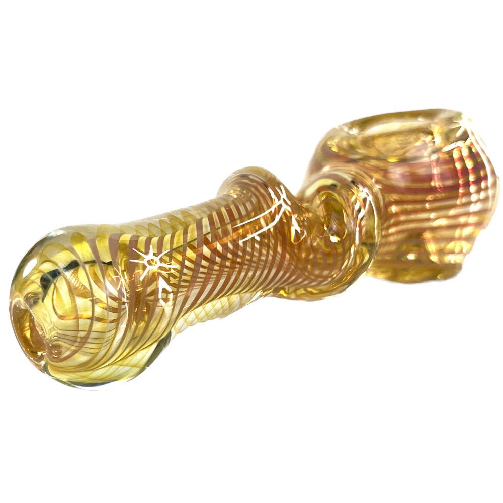 Fat Buddha Glass Pipe Twisted Built In Screen Pipe