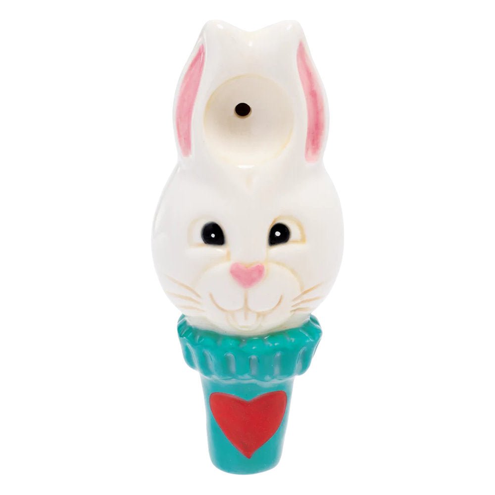 Fat Buddha Glass Pipe White Rabbit Pipe