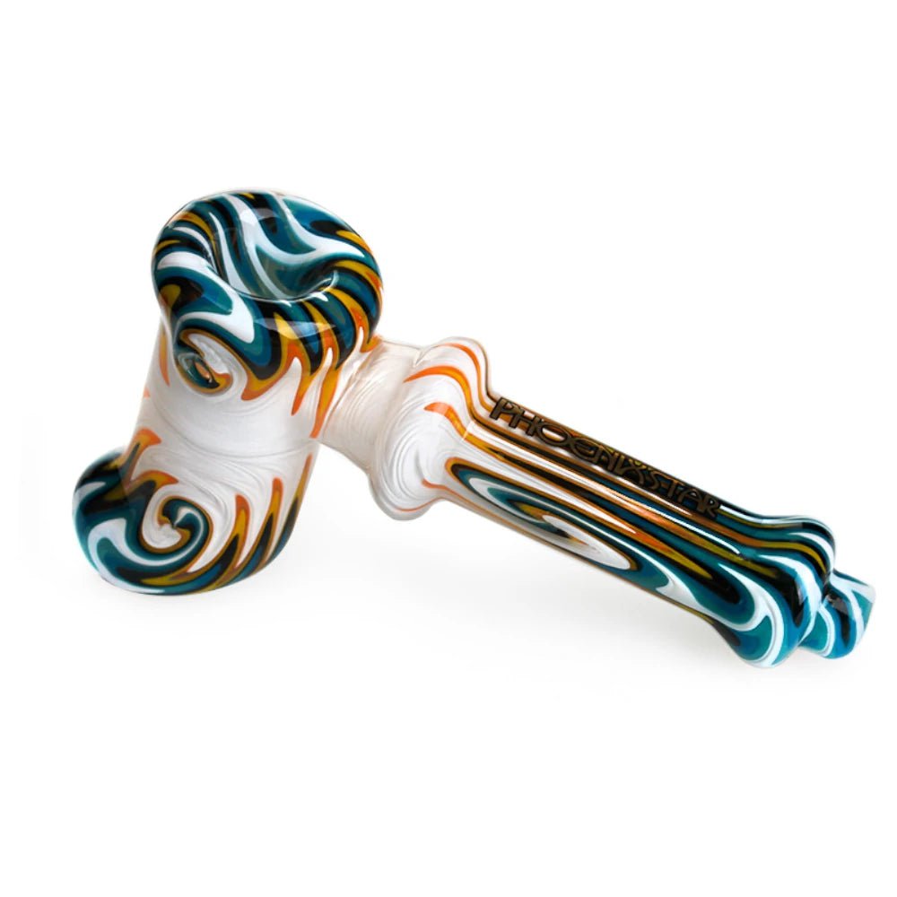 Phoenix Pipe White Wig Wag Hammer Pipe