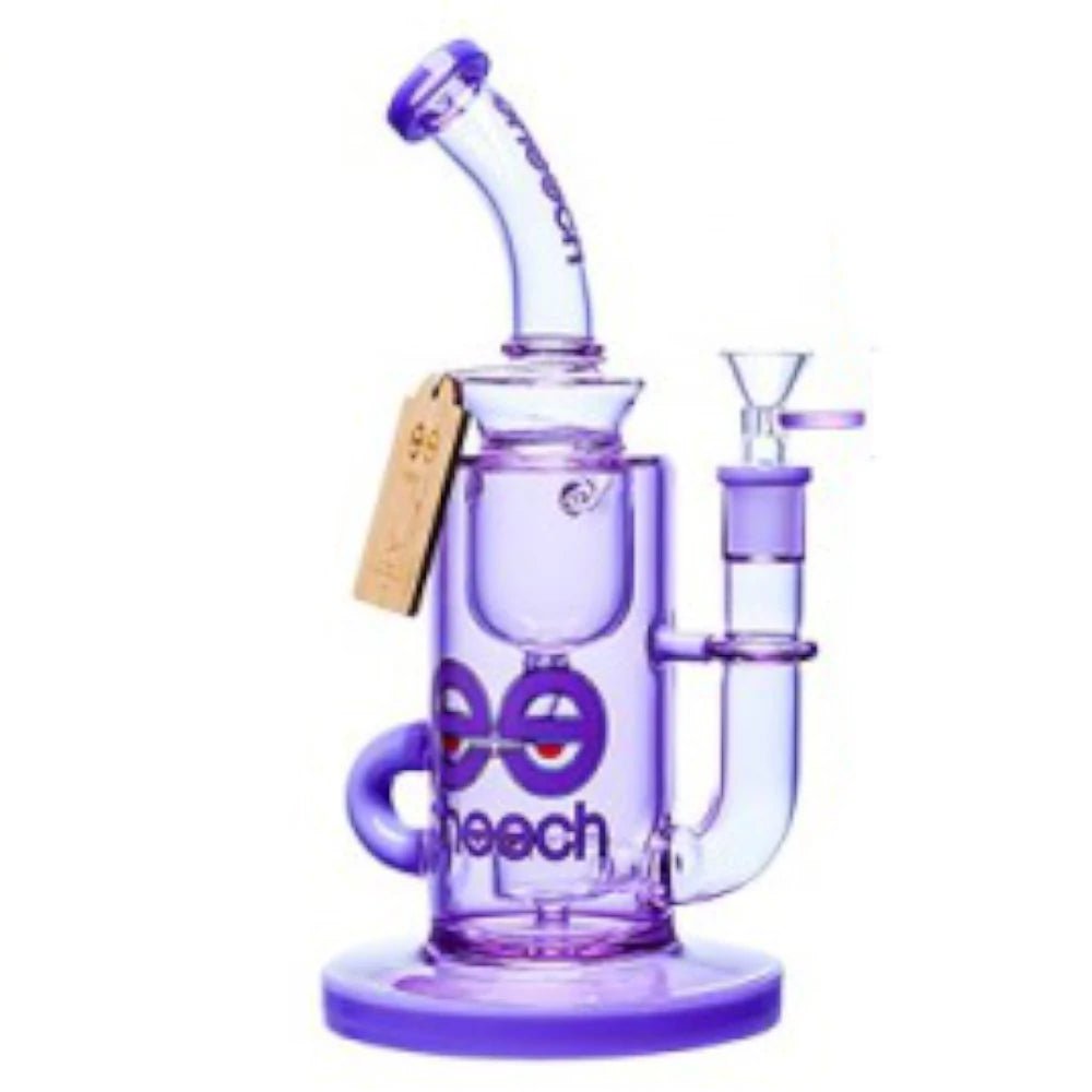 Fat Buddha Glass Purple Inner Recycler Water Pipe